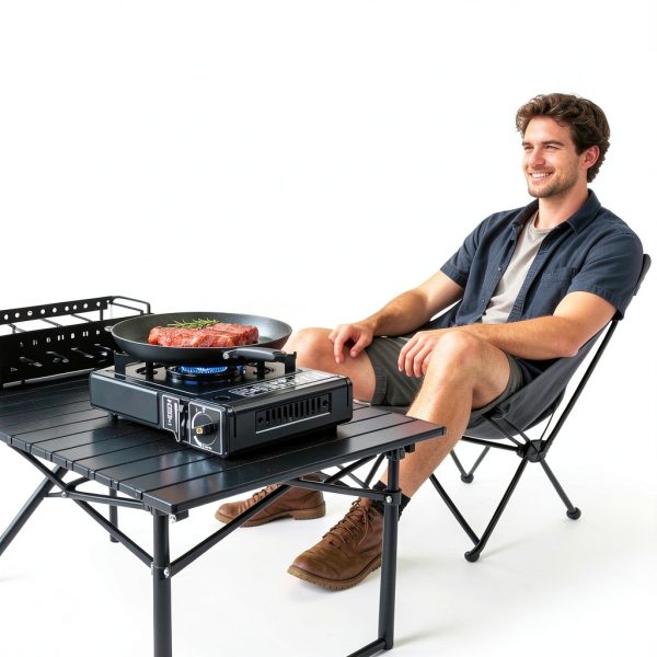 7800 BTU Dual Fuel Camp Stove REDPANT Butane/Propane Case-6