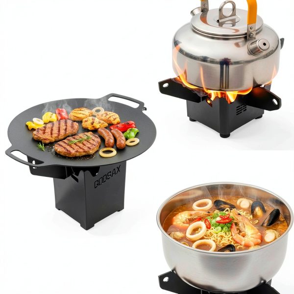 Rocket Stove Wood Burning Camping Stove GODSAX HJL Black Small-3