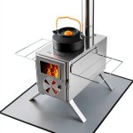 Gonex Hot Tent Stove GXGN1187 304 Stainless Steel with 7 Chimney Pipes-0