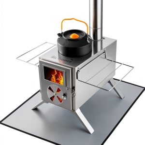 Gonex Hot Tent Stove GXGN1187 304 Stainless Steel with 7 Chimney Pipes-0
