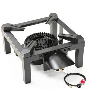 Propane Burner Llamaviva 100k BTU Single Stove with Adjustable Hose-0