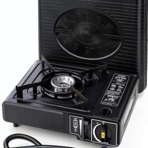 7800 BTU Dual Fuel Camp Stove REDPANT Butane/Propane Case-0