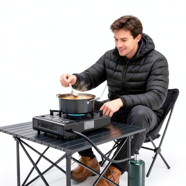 7800 BTU Dual Fuel Camp Stove REDPANT Butane/Propane Case-7