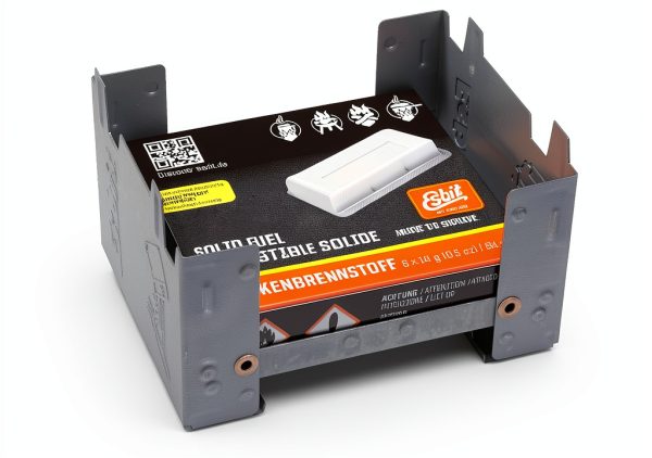 Esbit Ultralight Folding Pocket Stove with Six 14g Tablets Steel-0