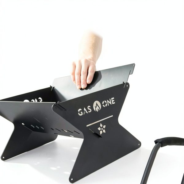 Portable Charcoal Grill GasOne 15in Foldable BBQ Grill Black CG-15F-5