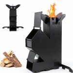 Rocket Stove Wood Burning Camping Stove GODSAX HJL Black Small-0