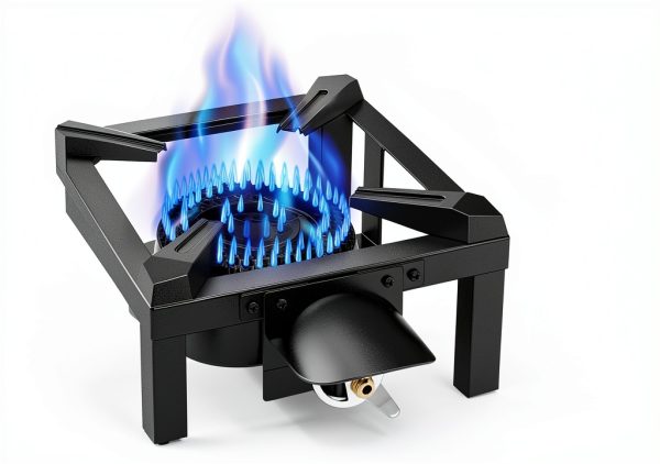 Propane Burner Llamaviva 100k BTU Single Stove with Adjustable Hose-4